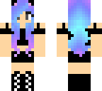 cat ears and galaxy hair girl