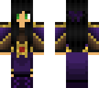 cute purple mage with robe