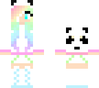 different version of rainbow panda girl