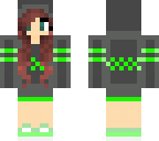 edit of green hoodie girl
