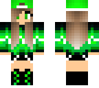 green hacker girl