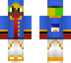 me in a donald duck outfit im black