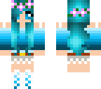 pretty blue girl in a summer clothes