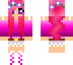 pretty pink girl in a summer clothes
