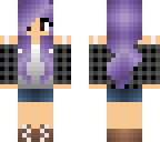 purple girl grey plaid