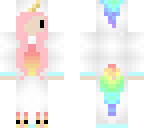unicorn girl with bunny slippers