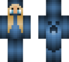 blue silk creeper assassin girl