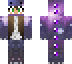 dino girl with purple spikes