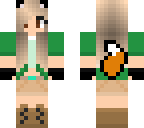 orange green wolf girl