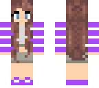 pretty purple girl with normal clothes on