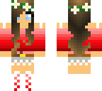 pretty red girl in summer clothes