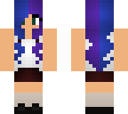 half purple half blue hair girl