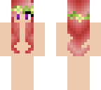 red hair girl with flower crown template