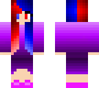 blue and red hair girl