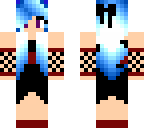 blue emo goth girl