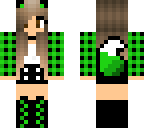 green fox girl - plaid version
