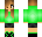 green hoodie girl