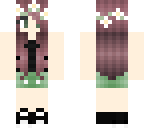 pink hair and white flower crown