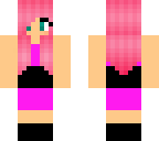 pink haired girl with dress