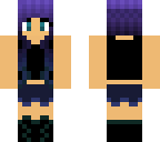 purple haired girl