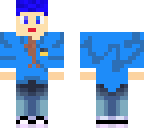 school uniformity blue hair