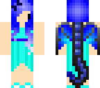 blue dragon girl in dress