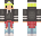 chibi boy wearing flannel