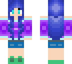 cute purple hair girl