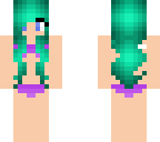 cyan girl with togs