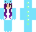 purple hair dino girl