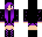 purple haired hoodie girl