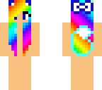 wolf and bow and rainbow hair and cat ears base