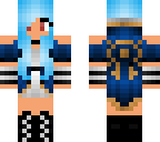 blue haires dress girl