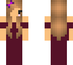 chibi dark pink dres