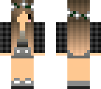 chibi girl with flannel