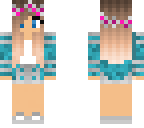 cute winter cyan girl