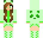 green  panda girl