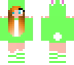 green bunny girl