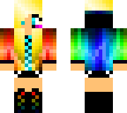 rainbow neon girl