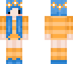 blue and orange chibi girl