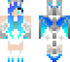 blue half blind dragon girl