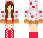 cake girl with red extensions