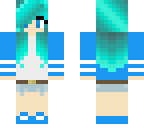 cute bluehaired tomboy