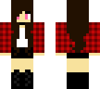 human girl with red plaid shirt