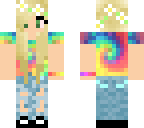 tie dye and ripped jeans