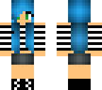 a girl with blue hair