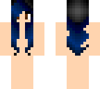 black to blue ombre hair base