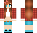 cute girl with a plaid shirt