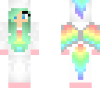 cute unicorn girl green hair