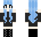 emo blue haired girl